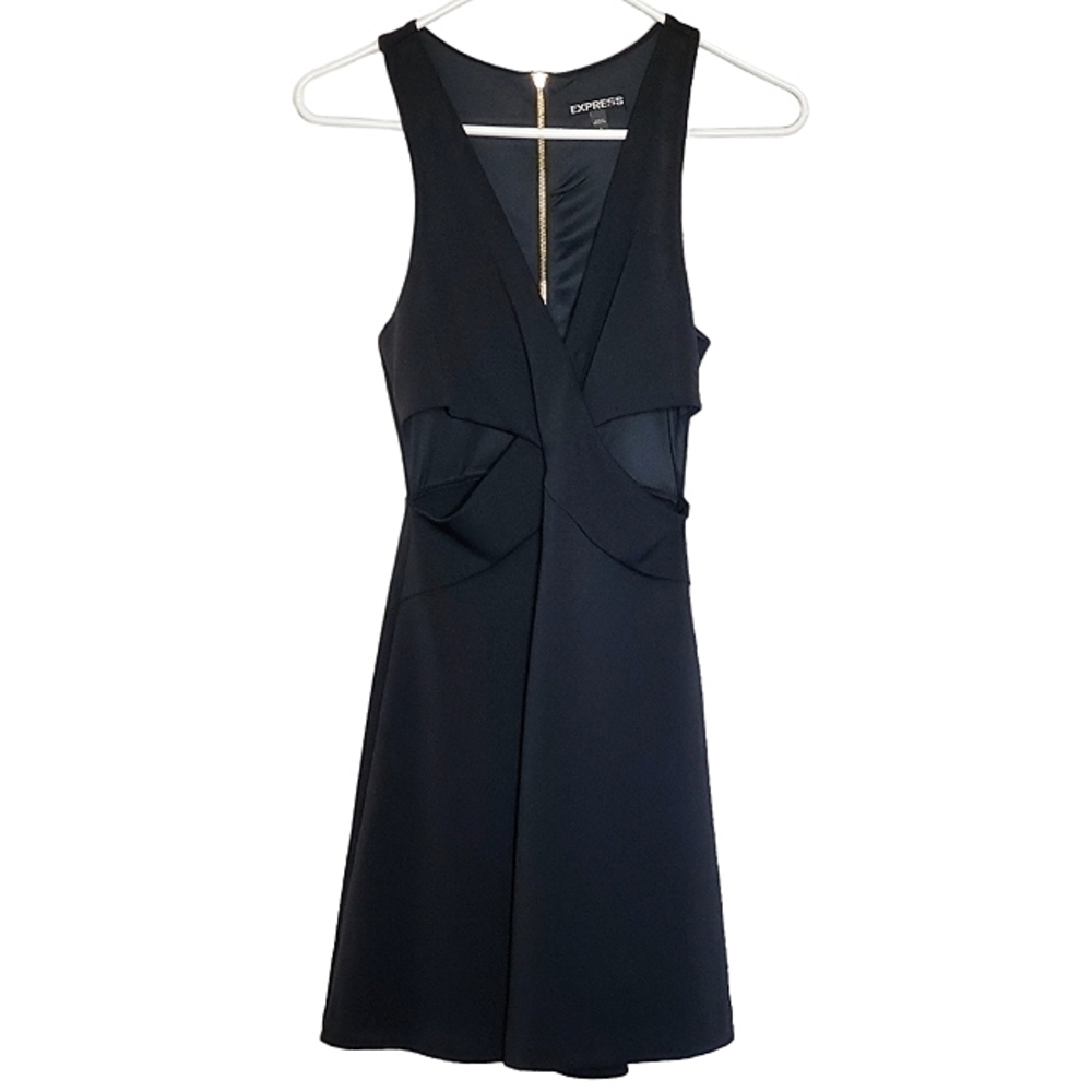 7027 * Express Sleeveless Cut Out Sides Dress Black Size 4
